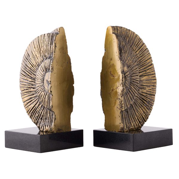 Shell Bookends, Dark Gold