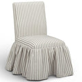 Striped Skirted Dining Krzeslo, Khaki