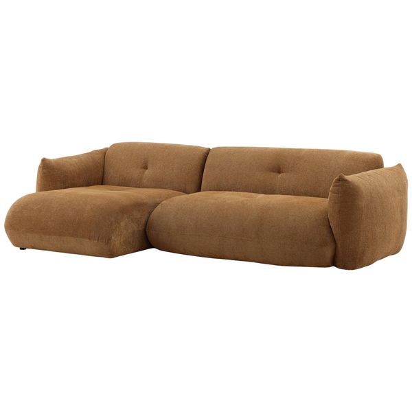 Chaise Sectional, Caramel
